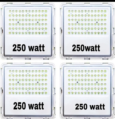 MG GOLD ® 250 Watt Ultra Thin Slim Lans Ip66 LED Flood Outdoor Light Cool White Waterproof-(Pack of 4) Flood Light Outdoor Lamp(White)