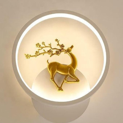 spark world A7 White Circle Light Gate Light Outdoor Lamp(Yellow)