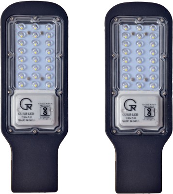 Guru 24 Watt Led Lens Street Light Waterproof IP65 Pack of 2 Flood Light Outdoor Lamp(White)