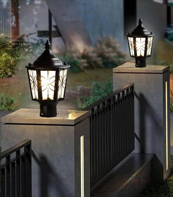 GAUVIK GAU - WATERPROOF GATE LIGHT (PACK OF 2) Gate Light Outdoor Lamp(Black)