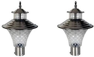 GAUVIK GAU-SS JALWA GATE LIGHT, PACK OF 2 Gate Light Outdoor Lamp(Silver)