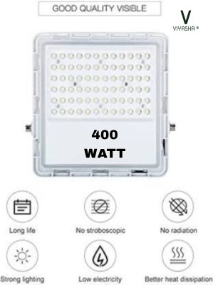 VIYASHA ® 400 Watts LED Flood Light Halogen Waterproof IP65 Full Metal Body, 140 Per watt Lumens with 2 Year Warranty Flood Light Outdoor Lamp(White)