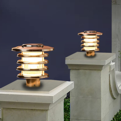 BLACK RAY KIN-MAGIK G/L, PACK OF 2 Gate Light Outdoor Lamp(Silver, Clear)