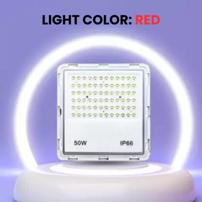 spark world IP66 50 Watts Flood Light Flood Light Outdoor Lamp(Red)
