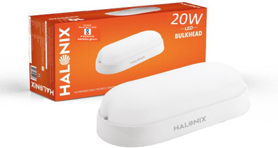 HALONIX 20W Ovate Waterproof Outdoor light bulkhead Pack 2 Post Light Outdoor Lamp(White)