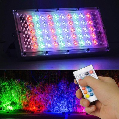 Hiru RGB Party Light - 50W RGB LED Brick Light Remote IP65 LED Flood Light Flood Light Outdoor Lamp(Multicolor, Blue, Red, Pink, Yellow)