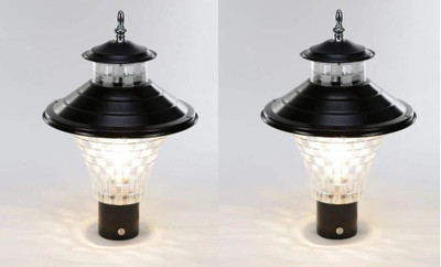 GAUVIK GAU-JALWA GATE LIGHT,PACK OF 2 Gate Light Outdoor Lamp(Black)