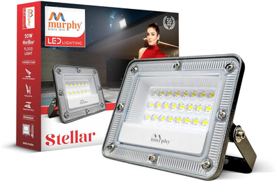 MURPHY Stellar 20W LED Flood Light Cool White | IP66 Waterproof | Pack of 1 Flood Light Outdoor Lamp(White)