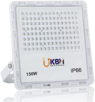 UK BH Brothers 150W LED LENS Model with Waterproof IP-66 Pack of 1 Flood Light Outdoor Lamp(White)