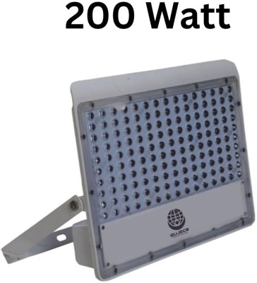 Gujeco 200 Watt Slim Led Flood Light Lens Model (Pack of 1) Flood Light Outdoor Lamp(Black)