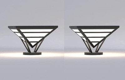 GENREE 21 N LEG G/L (PACK OF 2) Gate Light Outdoor Lamp(Grey)