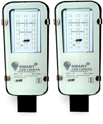 SMART 24 watt street light Pack of 2 Flood Light Outdoor Lamp(White)