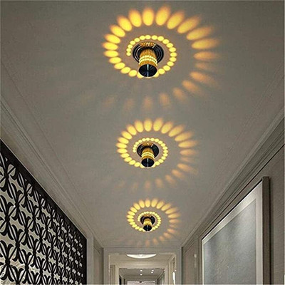 SPARC LIGHTS SL-WL-SPIRAL-3W-WW Post Light Outdoor Lamp(Yellow)