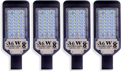 PE 36W LENS PVC BODY BIS Approved LED Street Light Pack of 4 Flood Light Outdoor Lamp(White)