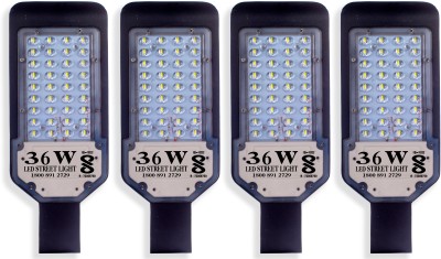 KESHVAS 36W BIS Approved PC Body LENS LED Street Light Pack of 4 Flood Light Outdoor Lamp(White)