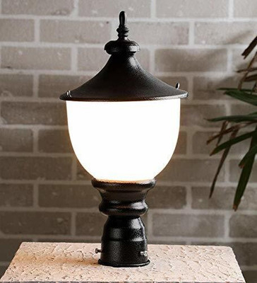 BLACK RAY KIN - BLACK SAMRAT Modern Shape Gate Light/Outdoor Light/Pillar Light for Outdoor Home, PACK OF 1 Gate Light Outdoor Lamp(Black, White)