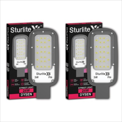 Sturlite Dysen 24W LED Street Light - (Pack of 2) (L-G-0191-24W) Flood Light Outdoor Lamp(Grey)