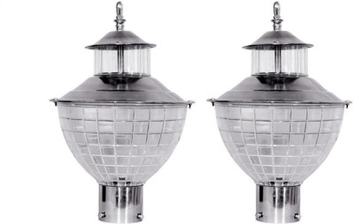 GAUVIK GAU-Z GATE LIGHT,PACK OF 2 Gate Light Outdoor Lamp(Silver)