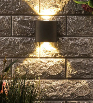 spark world ® 2 Watts LED Waterproof Metal Outdoor Wall Rectangle Up Down Wall Mounted Lamp Gate Light Outdoor Lamp(White)