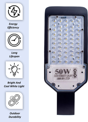 PE 50W BIS Approved PolyCarbonate Body LENS LED Flood Light With 2 Year Warranty Street Light Outdoor Lamp(White)