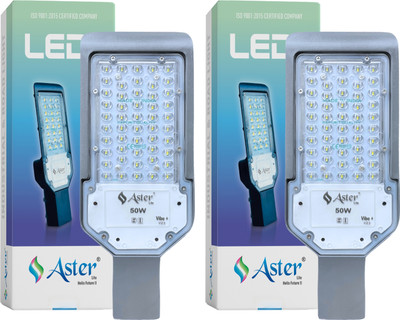 ASTER LITE Vibe+ 50W LED Street IP66 Waterproof (Pack of 2) Flood Light Outdoor Lamp(White)