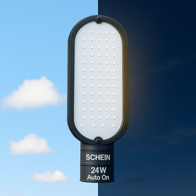 SCHEIN 24W LED Street Light – Auto On/Off Sensor | BIS & ISO Certified | IP66 Waterproof | Energy Saving Outdoor Light | Pack of 1 Street Light Outdoor Lamp(White)