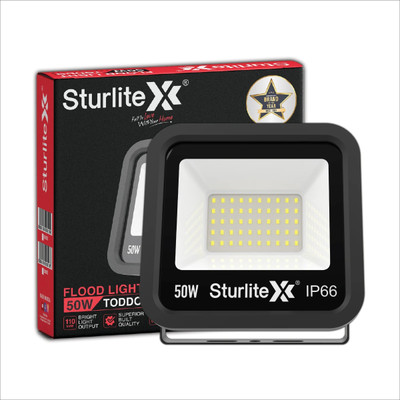 Sturlite Toddo 50 W LED Flood Light - (Pack of 1) (L-G-0187-50W) Flood Light Outdoor Lamp(Black)