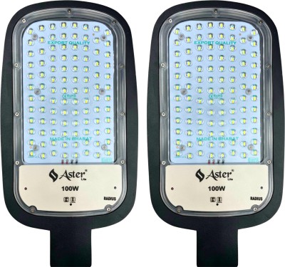 ASTER LITE Radius 100W LED Street Light IP66 Waterproof (Pack of 2) Flood Light Outdoor Lamp(Black)