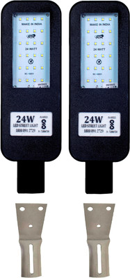 PE 24W 2 PCs With Clamp Flood Light Outdoor Lamp(White)
