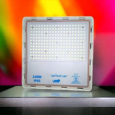 RTC LIGHT 200 watt LED Flood Light-IP66 Waterproof LED Lights with 120 Degrees Wide Beam-LED Lamps Lights (Cool White) Metal, Made in India (240 Lens) (Pack of 1) Flood Light Outdoor Lamp(White)