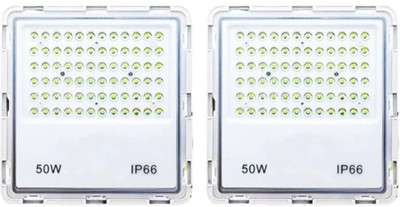 Uniq 50 Wat Led Flood Light Cool White Pack of 2 Flood Light Outdoor Lamp(White)