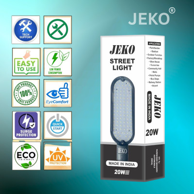 Jeko Led 20 Watt-Flood Light Waterproof- Gate Street Light Street Light Outdoor Lamp(White)