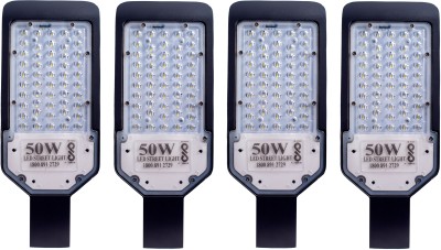 KESHVAS 50W BIS Approved LENS LED Street Light Pack of 4 Flood Light Outdoor Lamp(White)