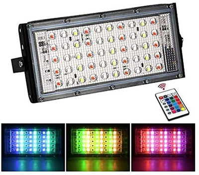 BLEXO Party - 50W RGB LED Brick with Remote IP65 Pack of 1 Flood Light Outdoor Lamp Flood Light Outdoor Lamp(White, Multicolor)
