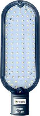 Wonders 28W POLE LAMP AUTO ON OFF | WITH DAY NIGHT SENSOR | Polycarbonate Housing | LED Street Light | Bright 6500K White Outdoor Fixture – Weatherproof, Energy-Saving & Durable Lighting for Roads, Parking Areas & Public Spaces WHITE (Pack of 2) Post Light Outdoor Lamp(White)