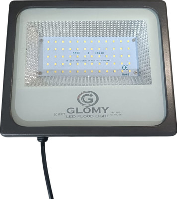 Glomy 50W BIS Approved LED Flood Halogen Light With 2 Year Warranty - Pack of 1 Flood Light Outdoor Lamp Flood Light Outdoor Lamp(Brown)