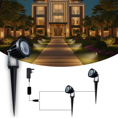 Nortek HYDRA-5W-WW-2PCS Post Light Outdoor Lamp(Black)