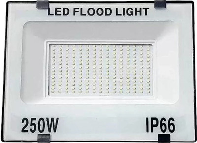 Mudgalelectricals 250 Watt Ultra Thin Slim Ip66 LED Flood Outdoor Light Cool White Waterproof Pack of 1 (White) Flood Light Outdoor Lamp(White)