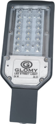 Glomy 24W BIS Approved PolyCarbonate Body LENS LED Flood Light With 2 Year Warranty Street Light Outdoor Lamp Flood Light Outdoor Lamp(Black)