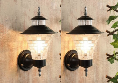 G CHHARIYA TRADERS GATE LIGHT FOR HOME GATE WATERPROOF PACK OF 2 Gate Light Outdoor Lamp(Black)