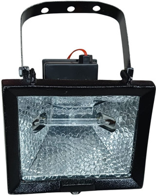 bluestarenterprises Blue Star Halogen Die Casting Flood Light Outdoor Lamp(Black)