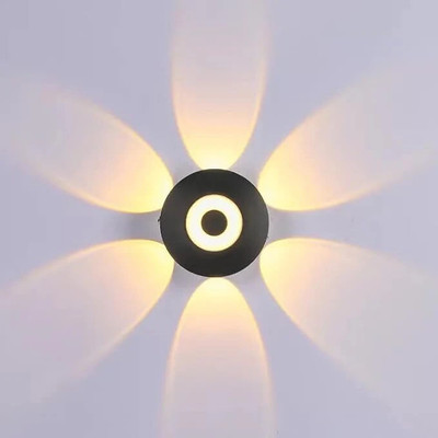 Volt Vision 6 Way Profile LED Indoor & Outdoor Lamp Up/Down Right/Left Elevation Light Rustproof & Waterproof Aluminum Body Black (Warm White) Post Light Outdoor Lamp(Yellow)