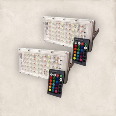 ZESTRUM MULTIFLOOD_2QTY_111 Flood Light Outdoor Lamp(Multicolor)