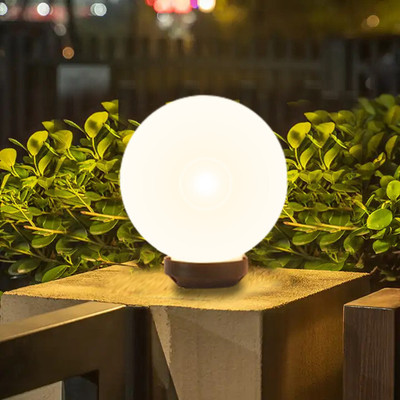 GAUVIK GAU- DOOM MILKY G/L, PACK OF 1 Gate Light Outdoor Lamp(White)