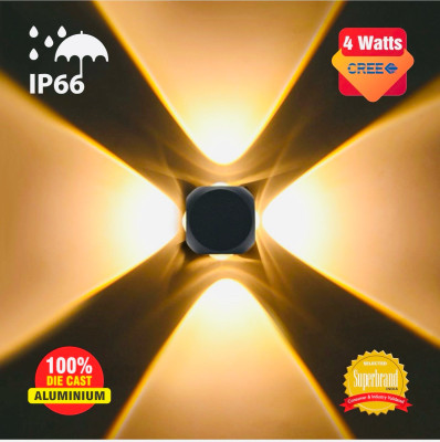 spark world 4 side up and down light Gate Light Outdoor Lamp(Yellow)