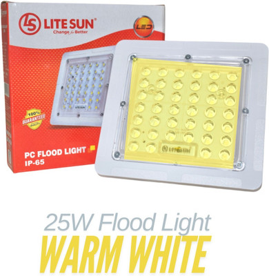 LiteSun Warm White Flood light 25w Flood Light Outdoor Lamp(Blue)