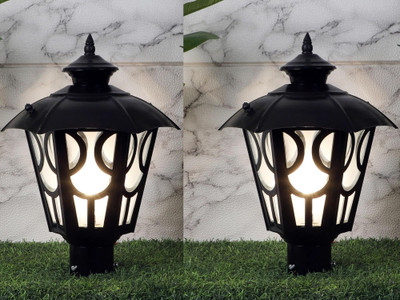 spark world UMBRELLA GATE LIGHT, PACK OF 2 Gate Light Outdoor Lamp(Black)