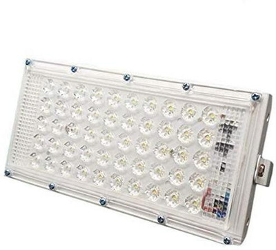 SHOPEE Power led 50watt LED watt Ultra Thin Slim 50 LED Flood Outdoor Light Cool White Waterproof (Pack of 1) Flood Light Outdoor Lamp(White)
