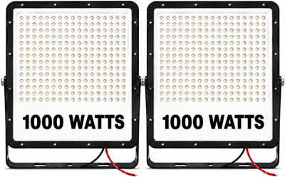 GoKart 1000W LED Flood Light Pack of 2 | Outdoor Waterproof LED Flood Light | High Brightness White LED Focus Light for Garden, Parking, Warehouse, Factory, Farmhouse & Security Lighting Flood Light Outdoor Lamp(White)