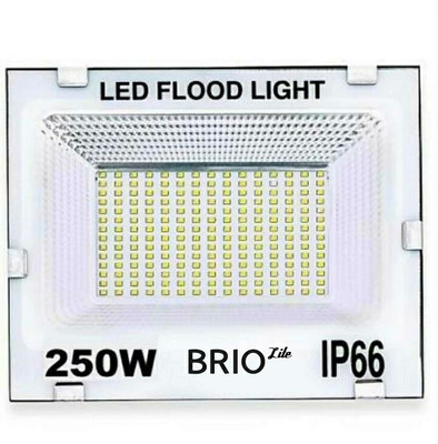 spark world Gold Series 250 Watt Ultra Thin Slim IP66 LED Flood Outdoor Light Cool White Waterproof [Pack of -1] Flood Light Outdoor Lamp(White)